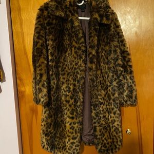 JCrew leopard coat